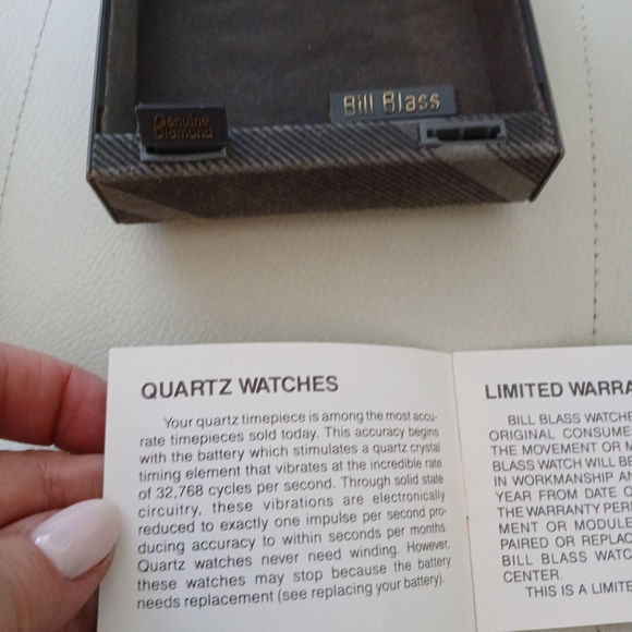 Bill Blass Gold Watch with Black Dial - Picture 6 of 7